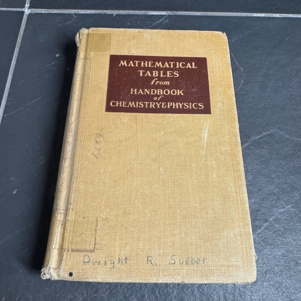 Vintage 1964 Mathematical Tables Handbook of Chemistry and Physics 12th Edition